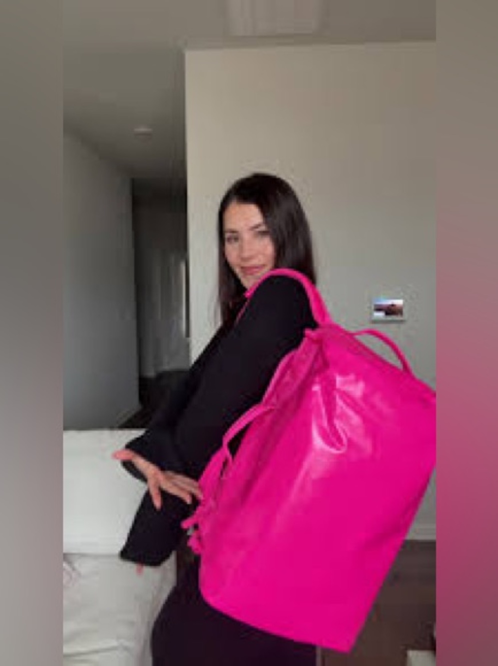 Baboon to the moon Vibrant Pink Travel Duffel with Padded Shoulder Strap